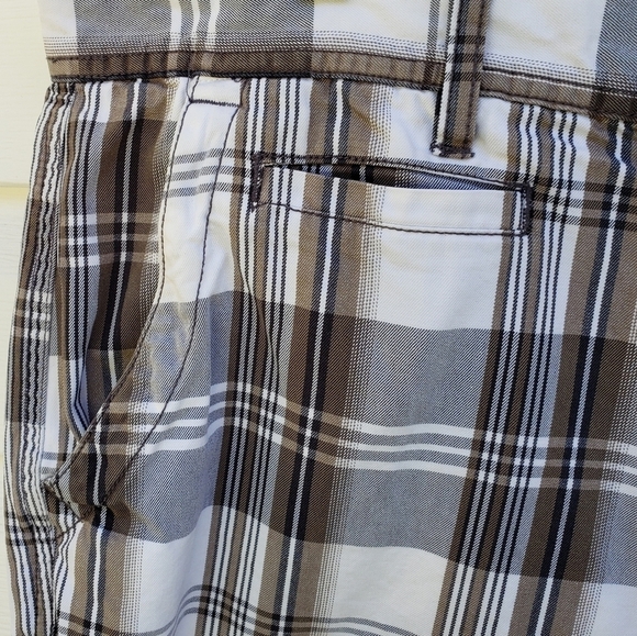 POINT Zero Plaid Shorts Gray White Plaid Men's Size 40 - Picture 4 of 6